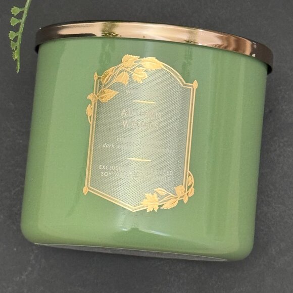 BBW Autumn Woods White Barn Bath & Body Works 3 Wick Candle - Picture 5 of 10